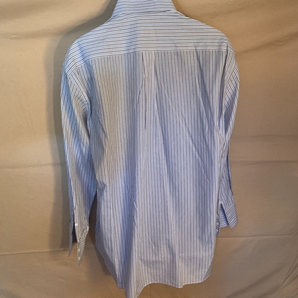 Giorgio Armani Blue Striped Dress Shirt - Picture 3 of 4